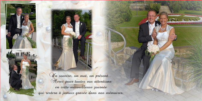 Carte de remerciement mariage FOTO TRADE Gasperich Luxembourg