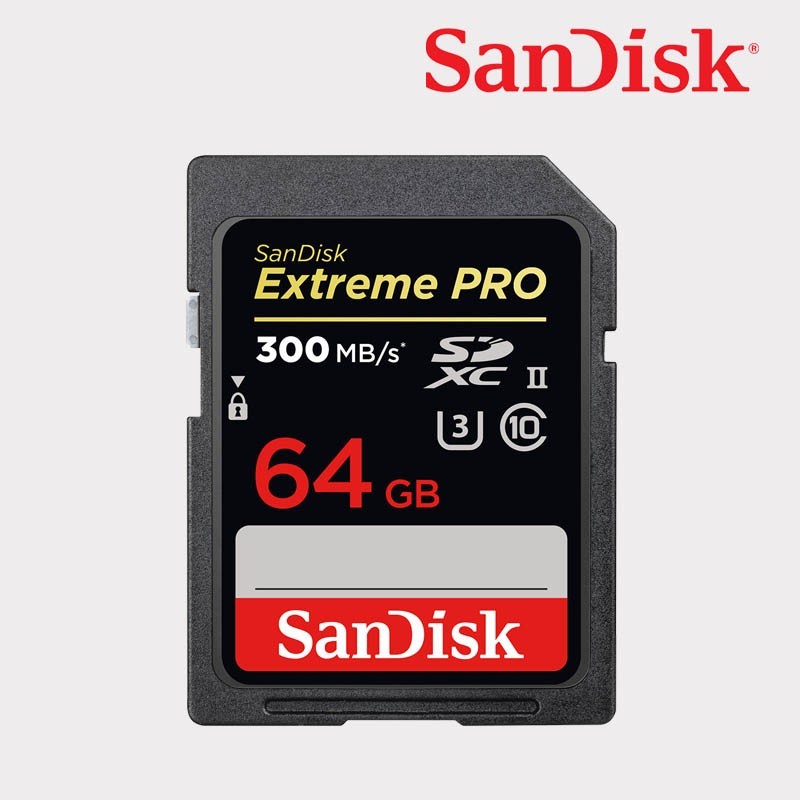 SANDISK SDXC II 64GB 300mb/s | Foto Trade Luxembourg